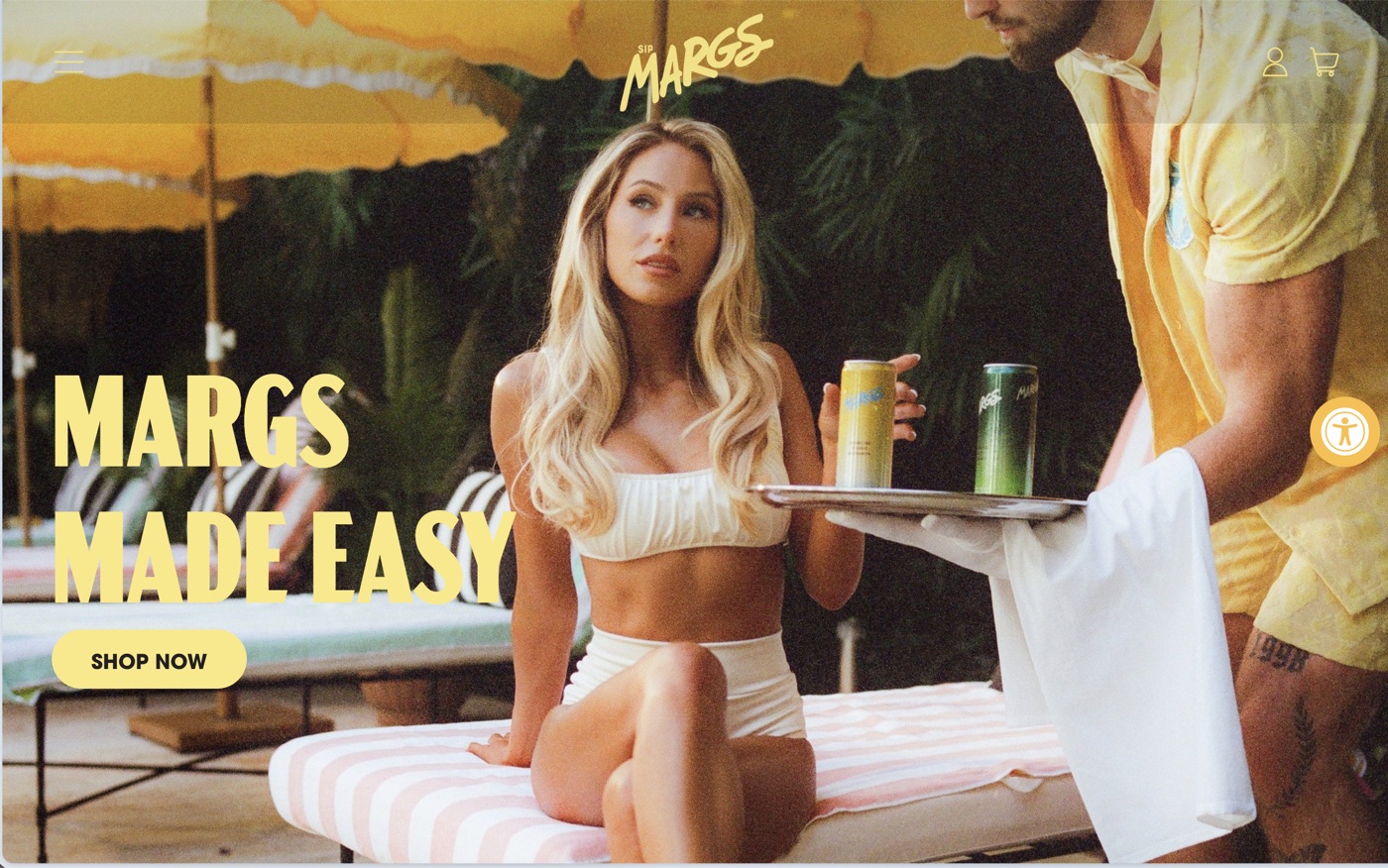 Sip Margs brand and product imagery
